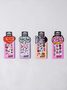 OMY Kawaii Planner Stickers Set | 4 Pack Scrapbook & Journal Stickers | NWT